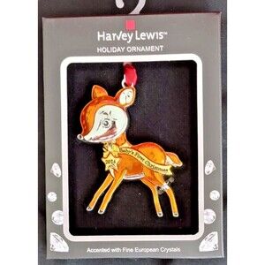 Baby 's  First Christmas Holiday 2024 Ornament with Crystals Harvey Lewis New